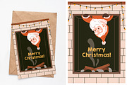 Christmas cards with Santa Claus set, a Seasonal Illustration by Good Studio (Thumbnail 3 of 4)