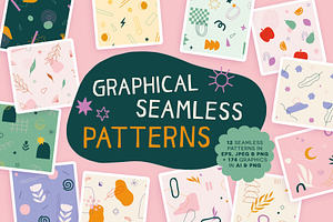 Graphical Seamless Patterns - Vector