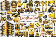 Cute Construction Watercolor Clipart, an Illustration by Designworld (Thumbnail 1 of 9)
