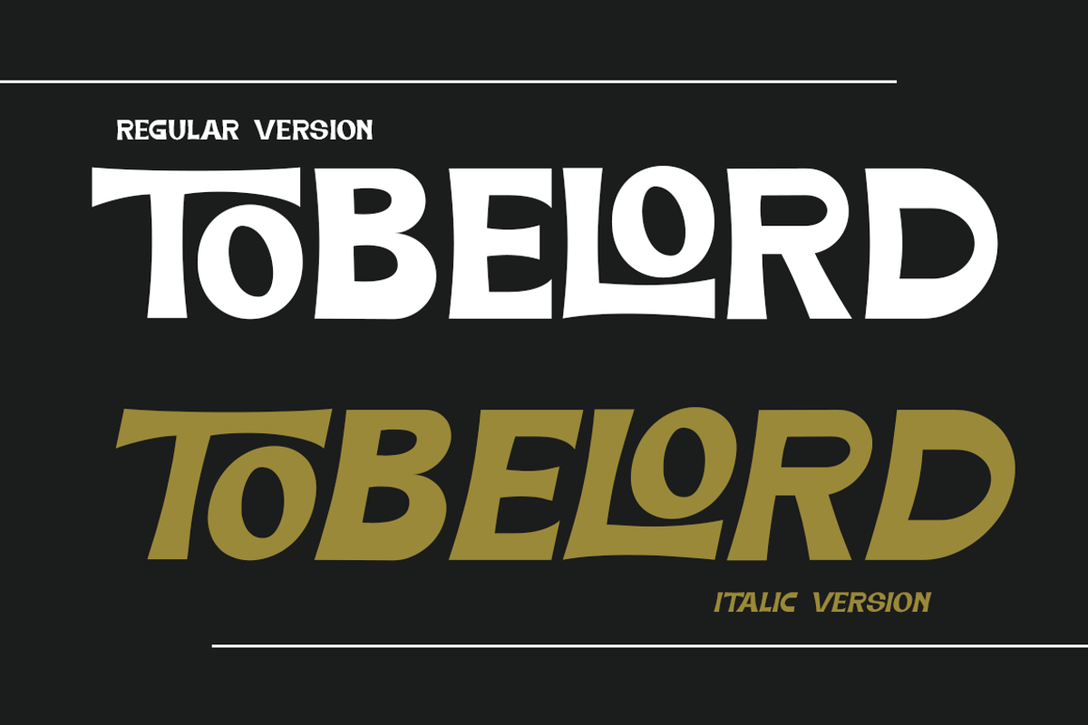 TOBELORD Display Sans Serif, a Sans Serif Font by Haksen (Photo 2 of 9)