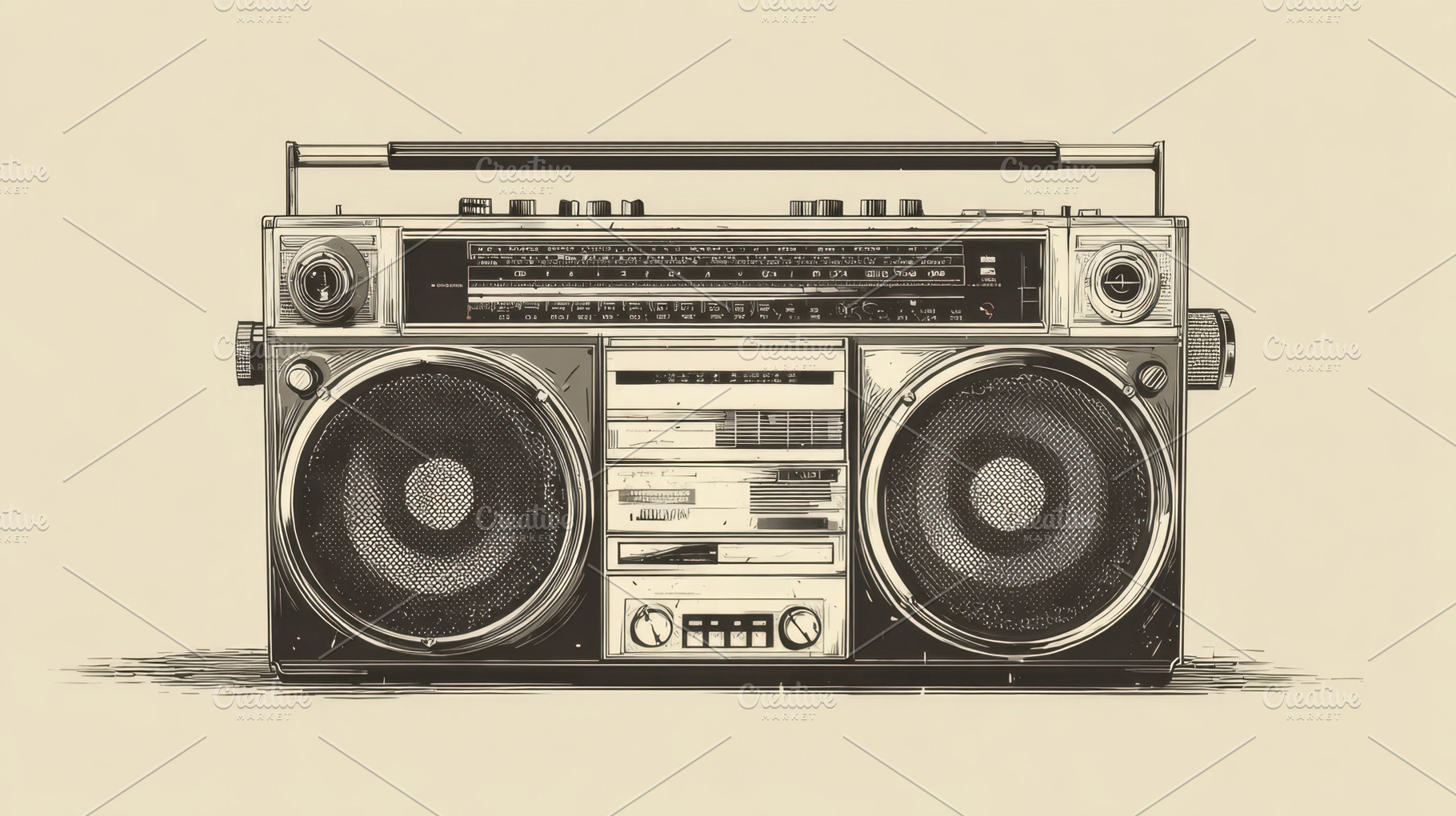 A radio sits on a plain background, a Photo by Beautiful things