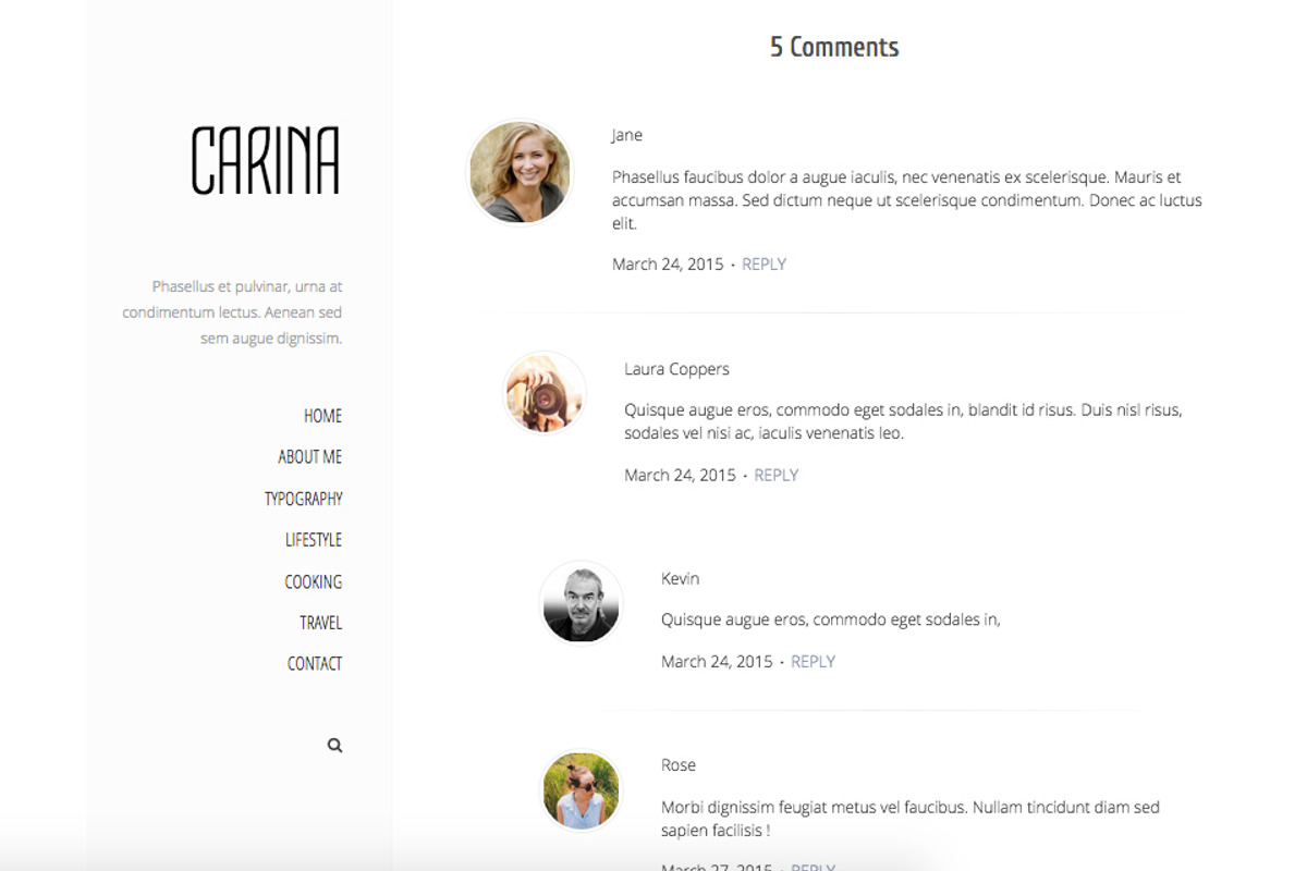 Carina - Modern WordPress Blog Theme, a WordPress Template by Webodo Themes (Photo 2 of 5)