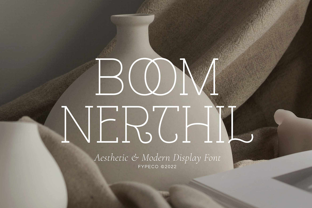 Boom Nerthil - Aesthetic & Modern, a Slab Serif Font by Fype Co. (Photo 1 of 6)