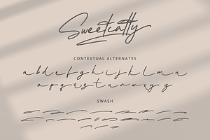 Sweetcatty - A Signature Font