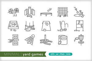 Minimal Yard Game Icons