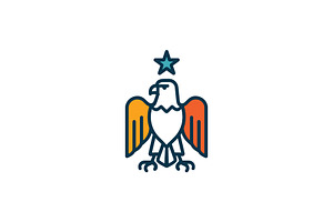 Bold Patriotic Eagle Logo Symbol, a Branding & Logo Template by Vectorium Studio