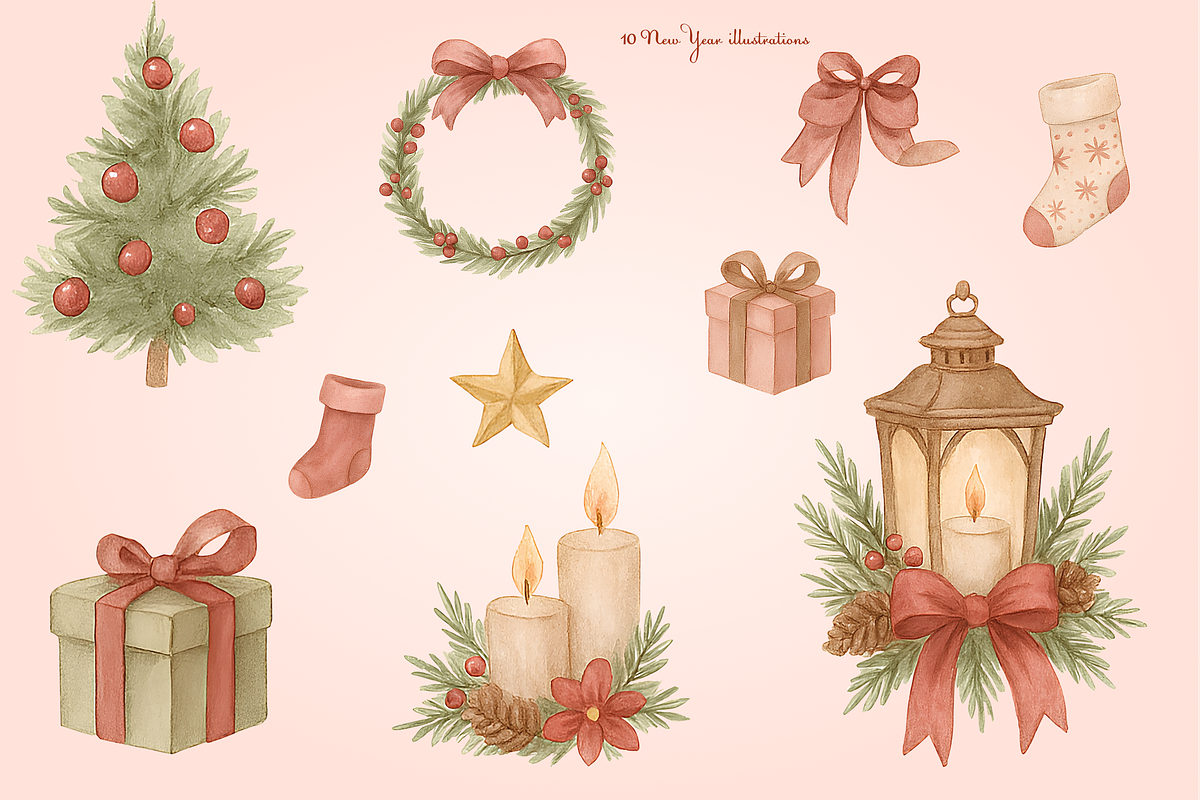 Vintage Watercolor Rabbits Clipart, an Illustration by Yana_mide (Photo 13 of 14)