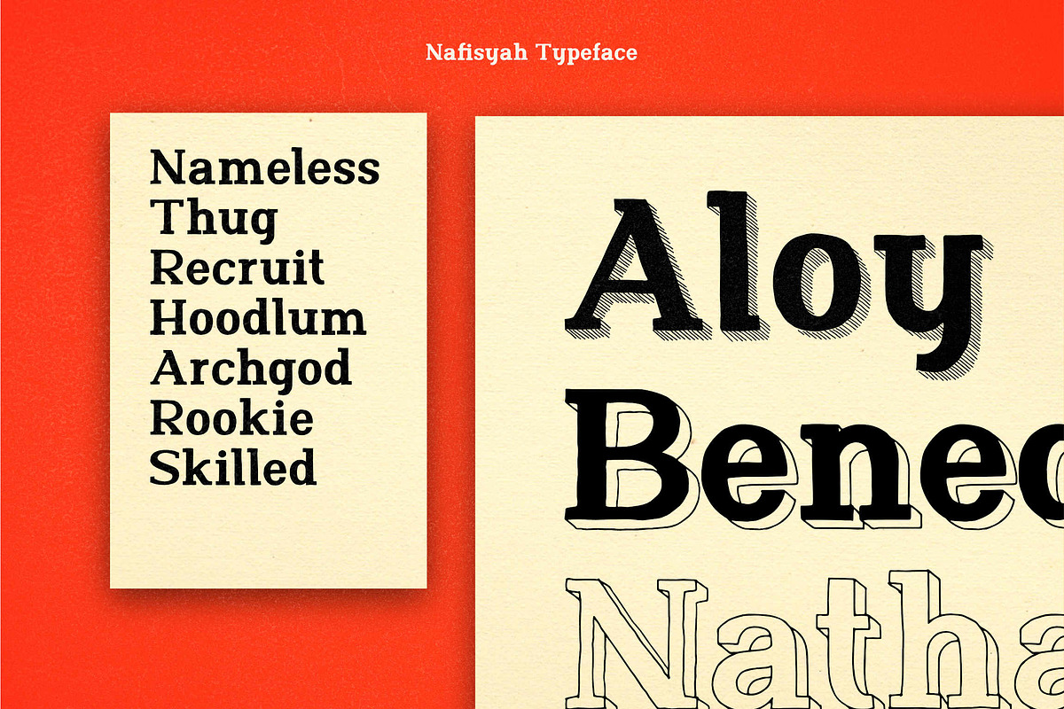 Nafisyah Slab - 9 Layered Font preview 8