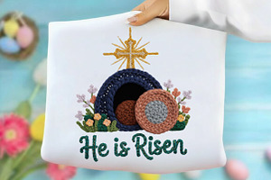 He is Risen Png,Easter Jesus Tomb, an Illustration by Designking