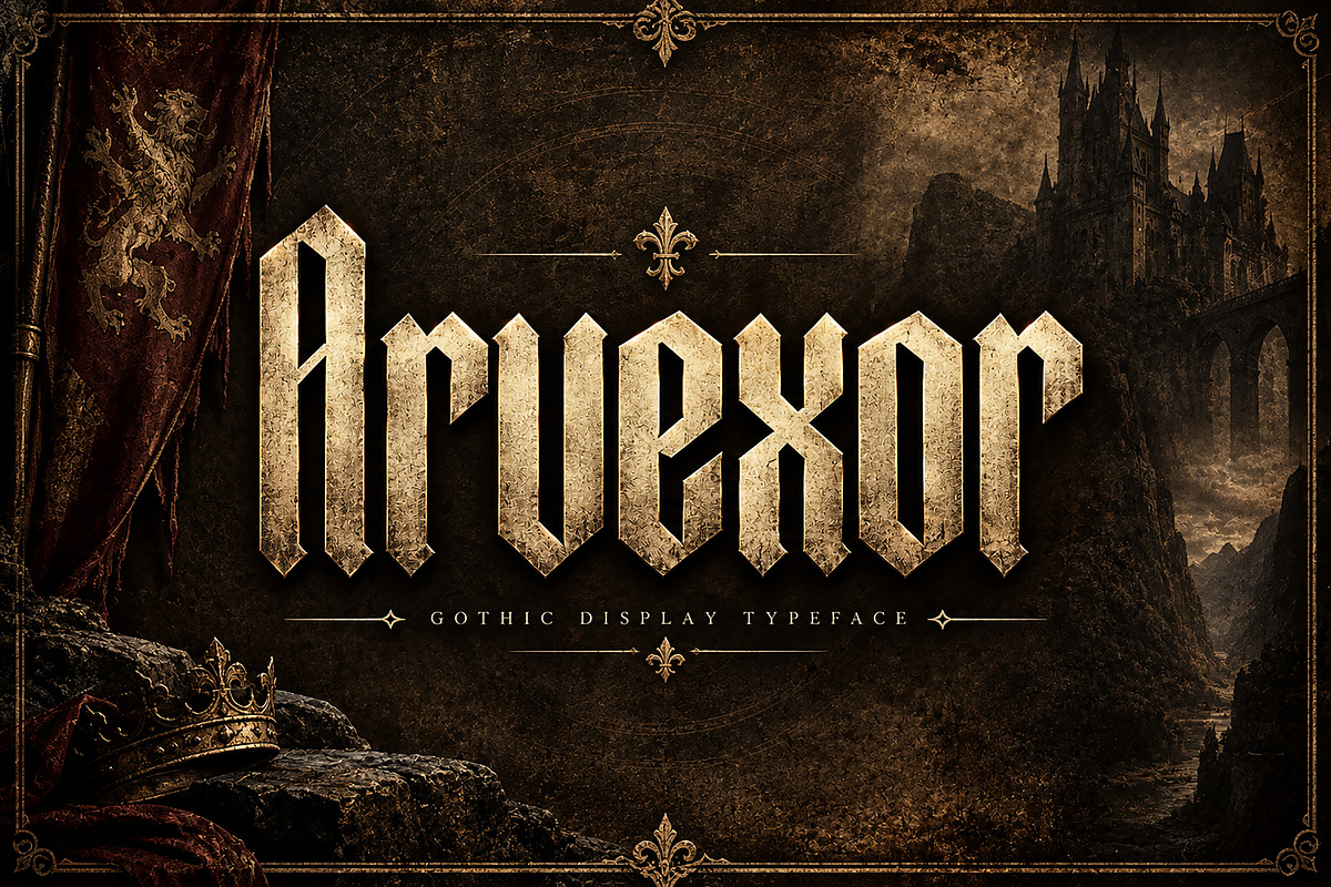 Arvexor, a Blackletter Font by Wow Magic (Photo 3 of 5)