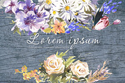 Floral Watercolor Graphic Set, an Illustration by Tamaretto (Thumbnail 6 of 7)