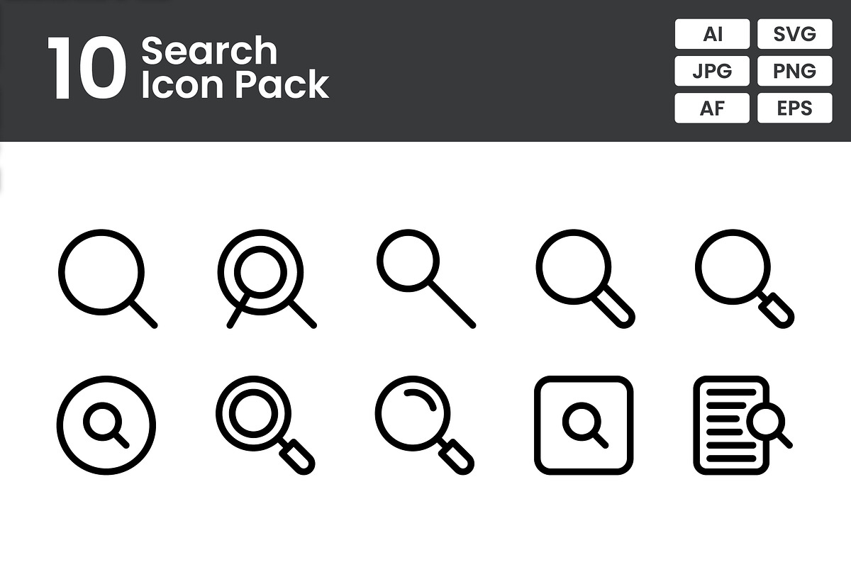 Search Icons, an Outline Icon by erifqizeicon (Photo 2 of 3)