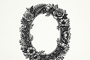 50 Elegant Floral Oval Mirror Frame, a Decorative Illustration by Amazin_art (Thumbnail 15 of 40)