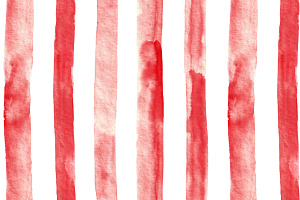 Watercolour Stripes In Red