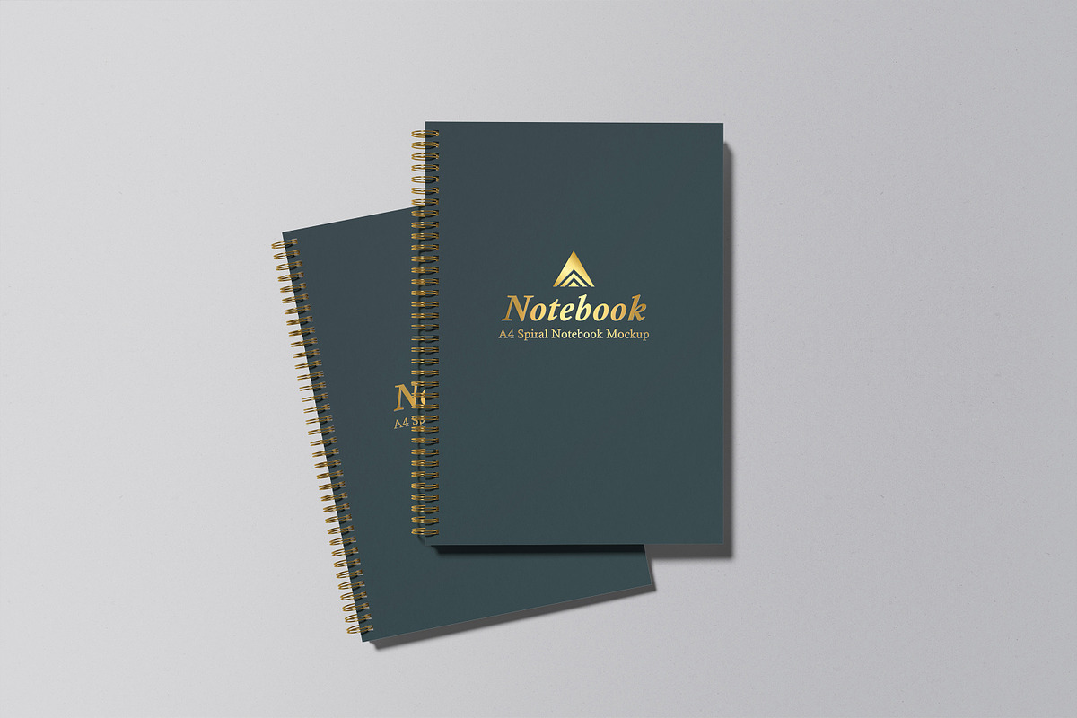 A4 Spiral Notebook Mockup, a Print Template by graphicsecond (Photo 15 of 16)