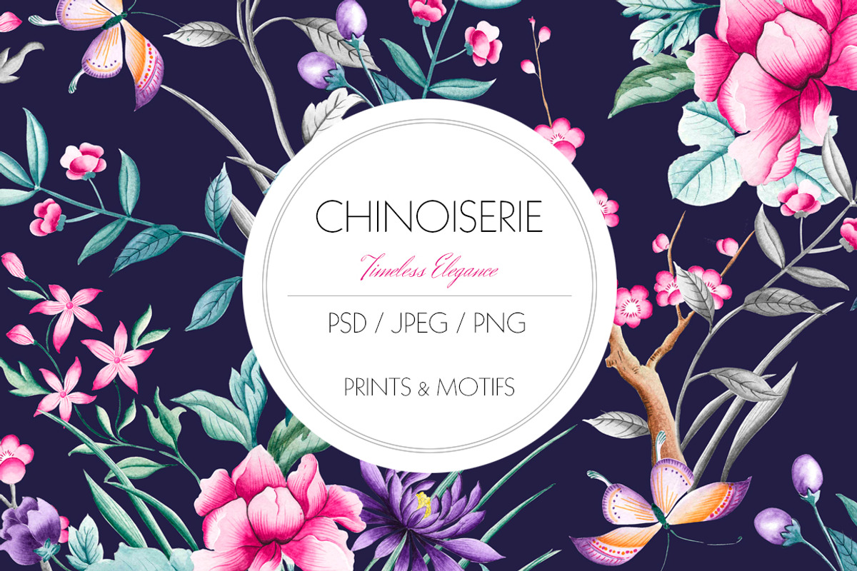 Chinoiserie, hand painted prints., a Pattern Graphic by TSTUDIO (Photo 4 of 10)