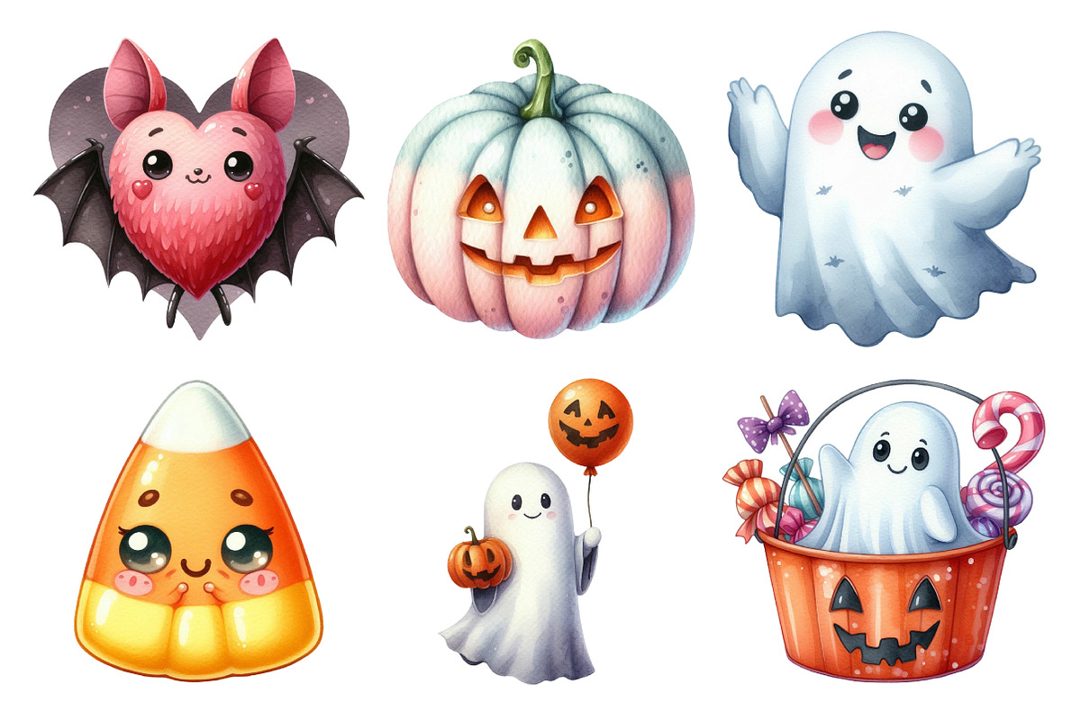 Cute Halloween Clipart, an Illustration by Daily.Designs (Photo 3 of 5)