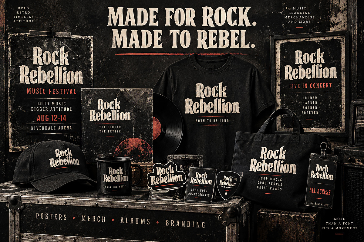 Rock Rebellion, a Serif Font by Wow Magic (Photo 3 of 5)