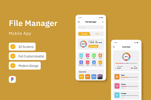 FileGrid - File Manager Mobile App, an App Template by trabaskriya