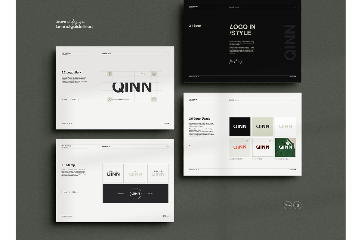QINN/Brand Guidelines, a Brochure Template by Studio Elevate (Photo 3 of 12)