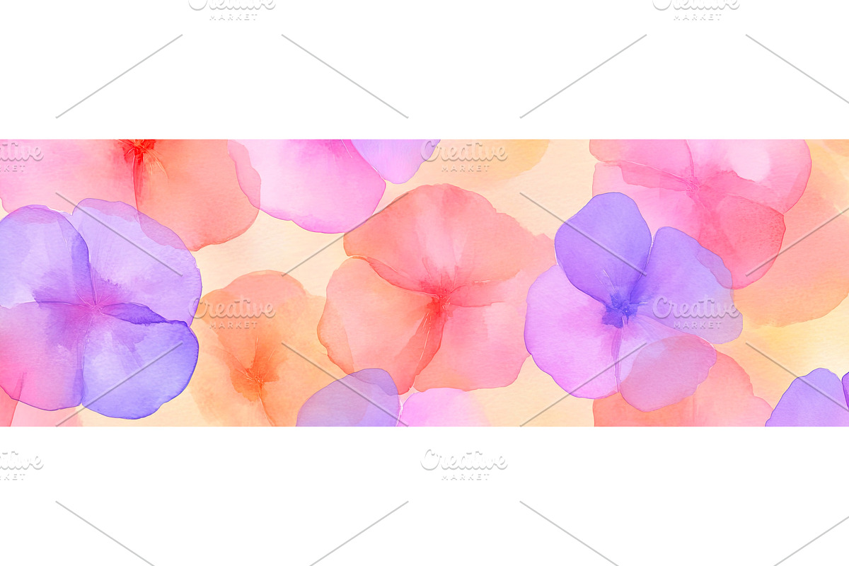 Vibrant watercolor flowers in pink, an Illustration by Lermont51