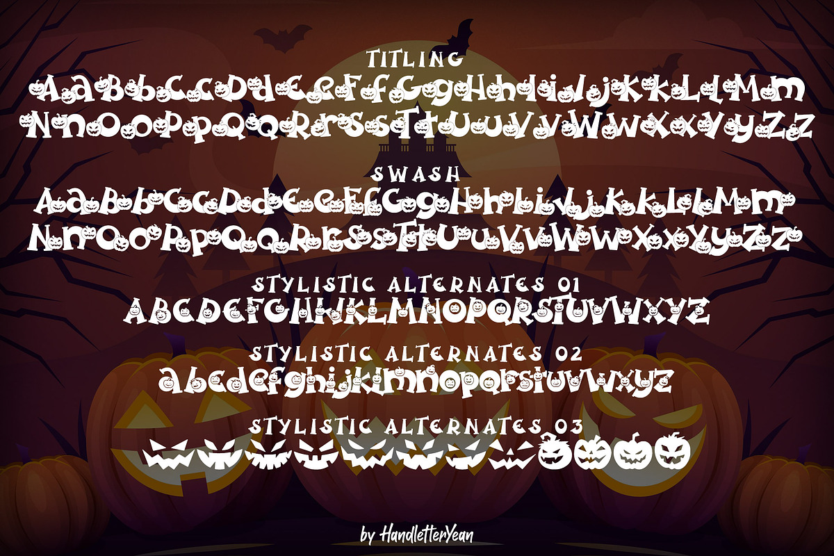 Spooky Pumpkin, a Font by HandletterYean (Photo 9 of 10)