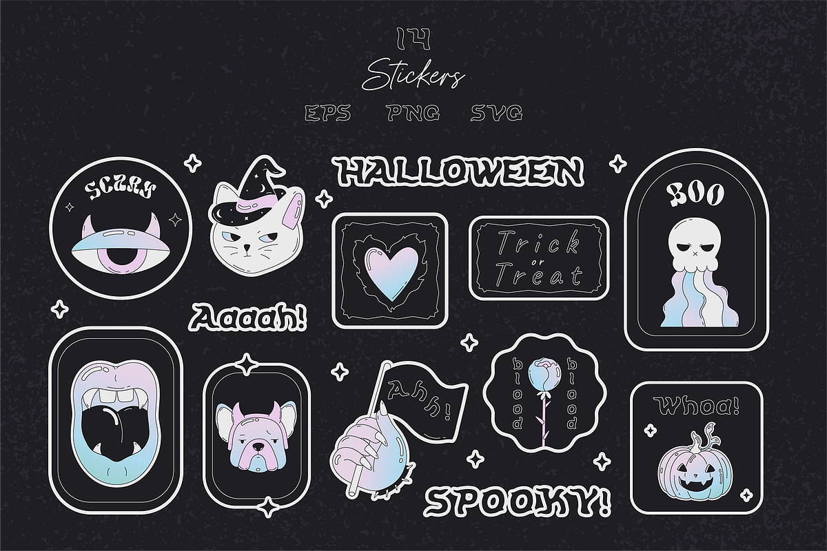 Cute Creepy Halloween Graphics, an Object Graphic by Animoon (Photo 8 of 14)
