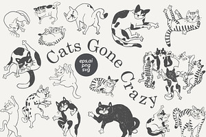Funny Sketchy Cat Illustrations, a Graphic by Anastasiya Klempach