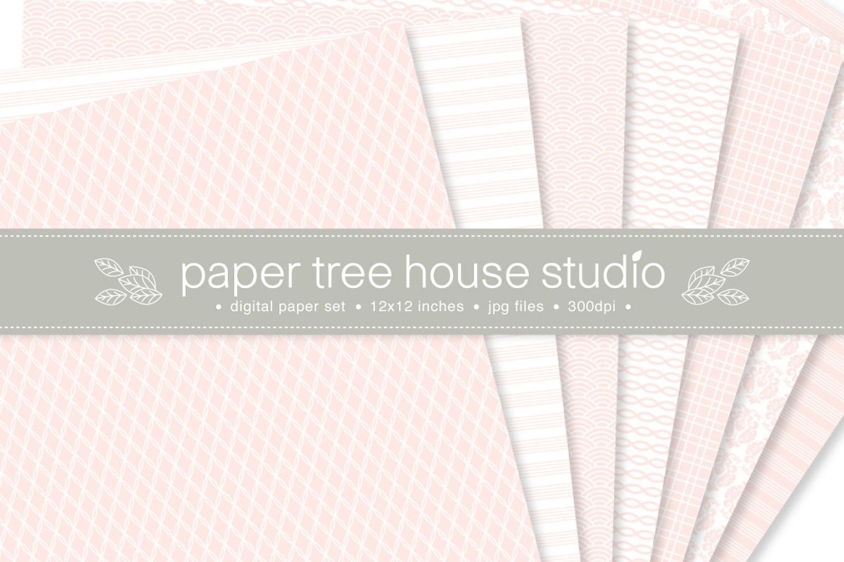 14 Blush Pink Digital Papers preview 2