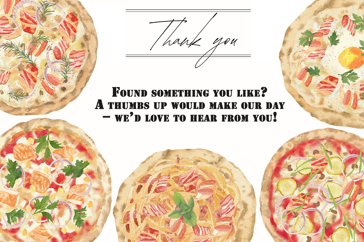 Rustic Italian Pizza Recipe Set, a Food Illustration by Sunshine Art (Photo 10 of 10)