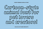 Furry Friends Cartoon Display Font, a Handwritten Font by Sarah Baker (Thumbnail 4 of 8)