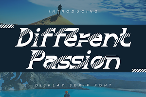 Different Passion - Striped Font, a Serif Font by 177Studio