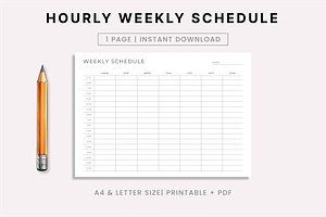 Hourly Weekly Schedule Planner