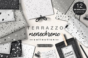 TERRAZZO monochrome collection, a Pattern Graphic by EkaterinaKiriy (Thumbnail 1 of 8)