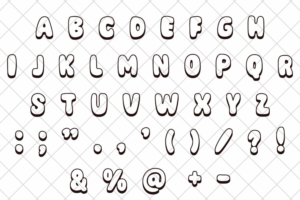 Candy Outline, a Handwritten Font by Fourteen Letter (Photo 5 of 5)