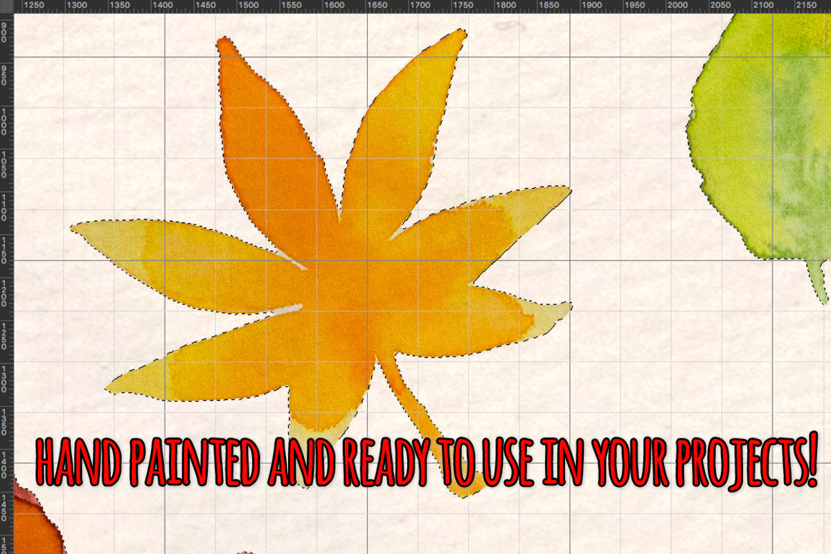 Autumn Leaves 37 Watercolor Elements, a Seasonal Illustration by Violet LeBeaux (Photo 3 of 3)