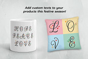 Christmas Colors Monogram Font, a Handwritten Font by Leah Design (Thumbnail 3 of 10)