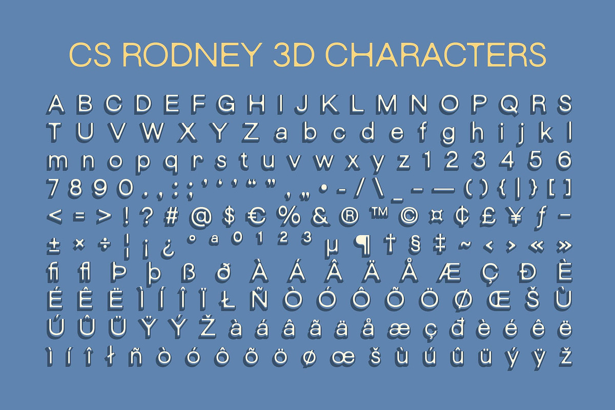 CS Rodney 3D, a Sans Serif Font by Craft Supply Co. (Photo 8 of 8)