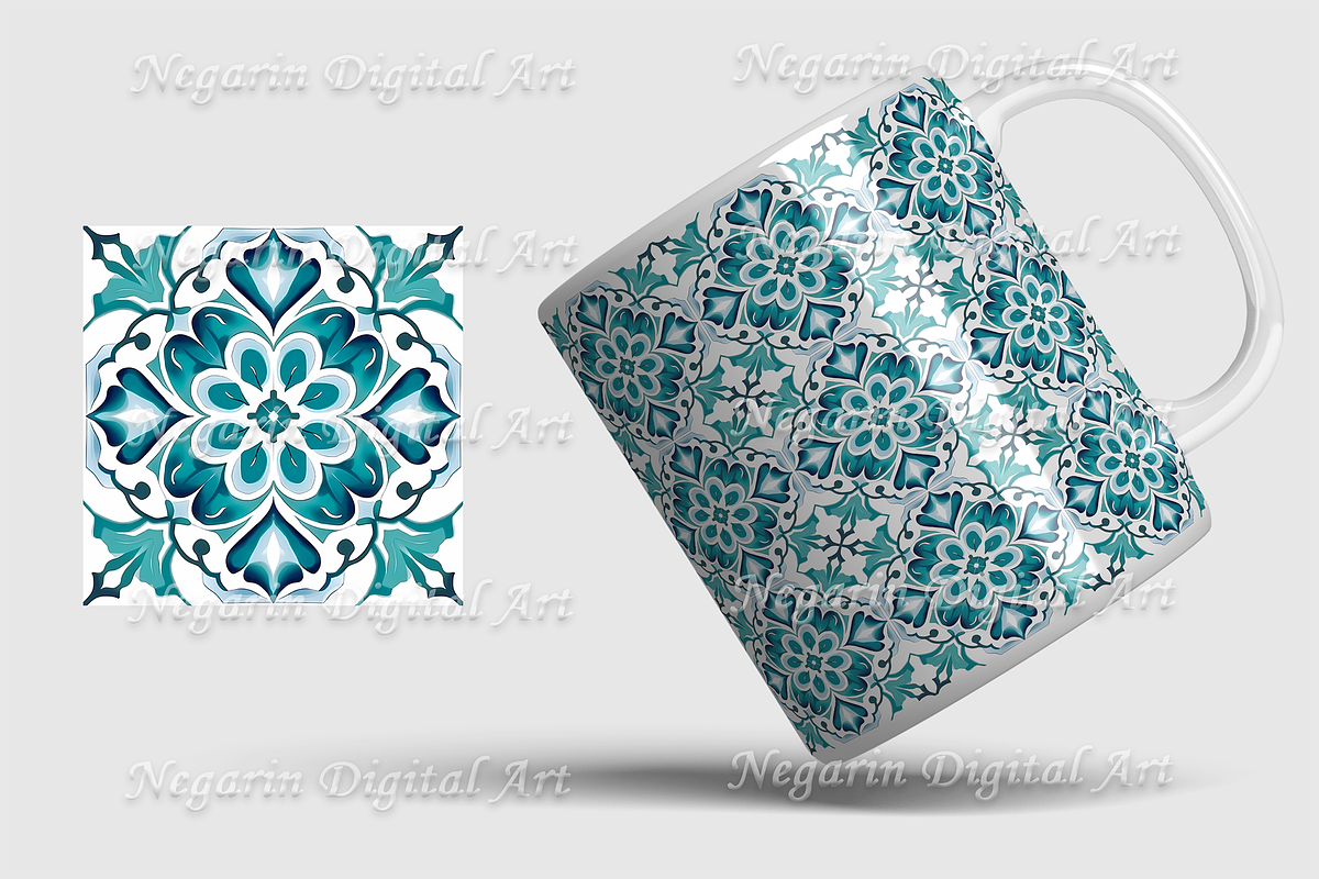 Moroccan Pattern Tile V2, a Pattern Graphic by Negarin Digital Art (Photo 7 of 8)
