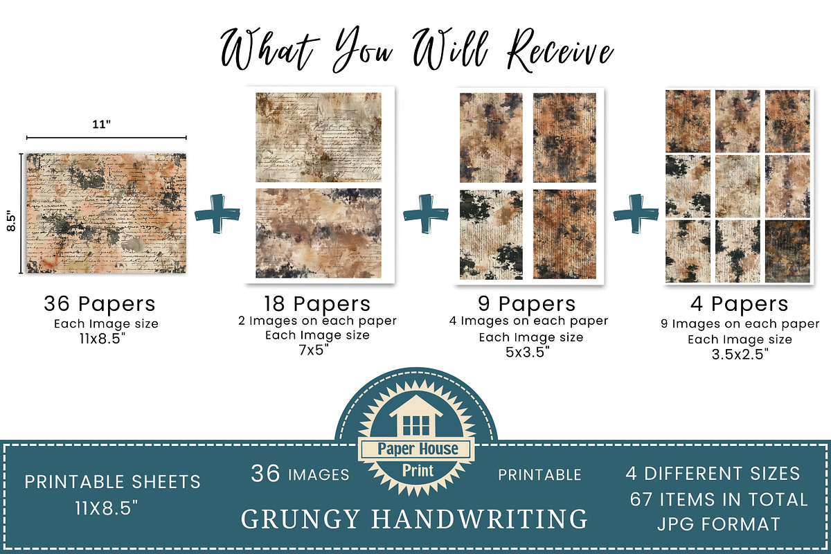 Old Handwriting Junk Journal Pages, an Illustration by NiiiNArt (Photo 2 of 8)