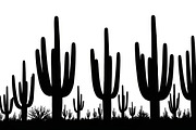 collection desert cactus silhouettes, an Illustration by Amazin_art (Thumbnail 5 of 33)