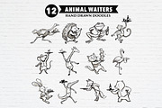 Animal Waiters Hand Drawn Doodle, an Animal Illustration by Guavanaboy (Thumbnail 1 of 3)