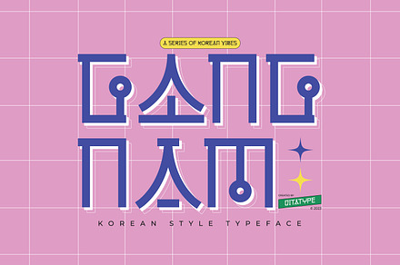 Gangnam, a Symbol Font by Ditatype