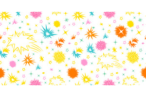 Seamless star background. hand, a Texture Illustration by Nenahliadava Design