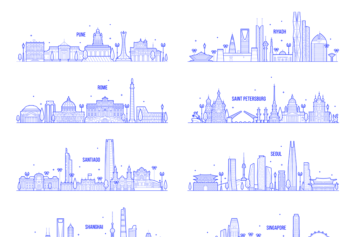 City skylines around the world, an Object Graphic by TheMountBirdStudio (Photo 7 of 8)