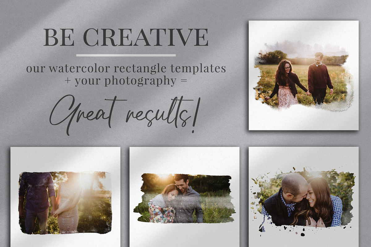 Watercolor rectangles photo masks, a Layer Style Add-On by BrownLeopard (Photo 3 of 8)