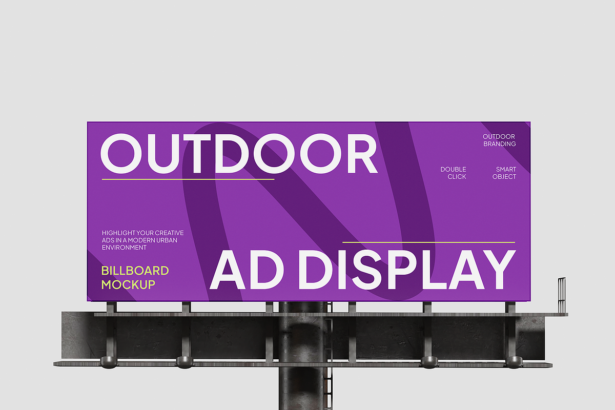Roadside Bulletin Billboard Mockup, an Advertising Mockup by Bartama Graphic (Photo 3 of 4)