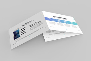 A5 Landscape Trifold Brochure Mockup