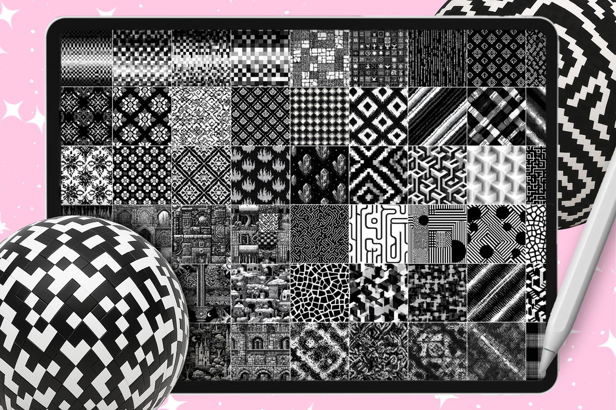 Procreate Pixel texture brushes, a Brush Add-On by Revabrush (Photo 7 of 7)