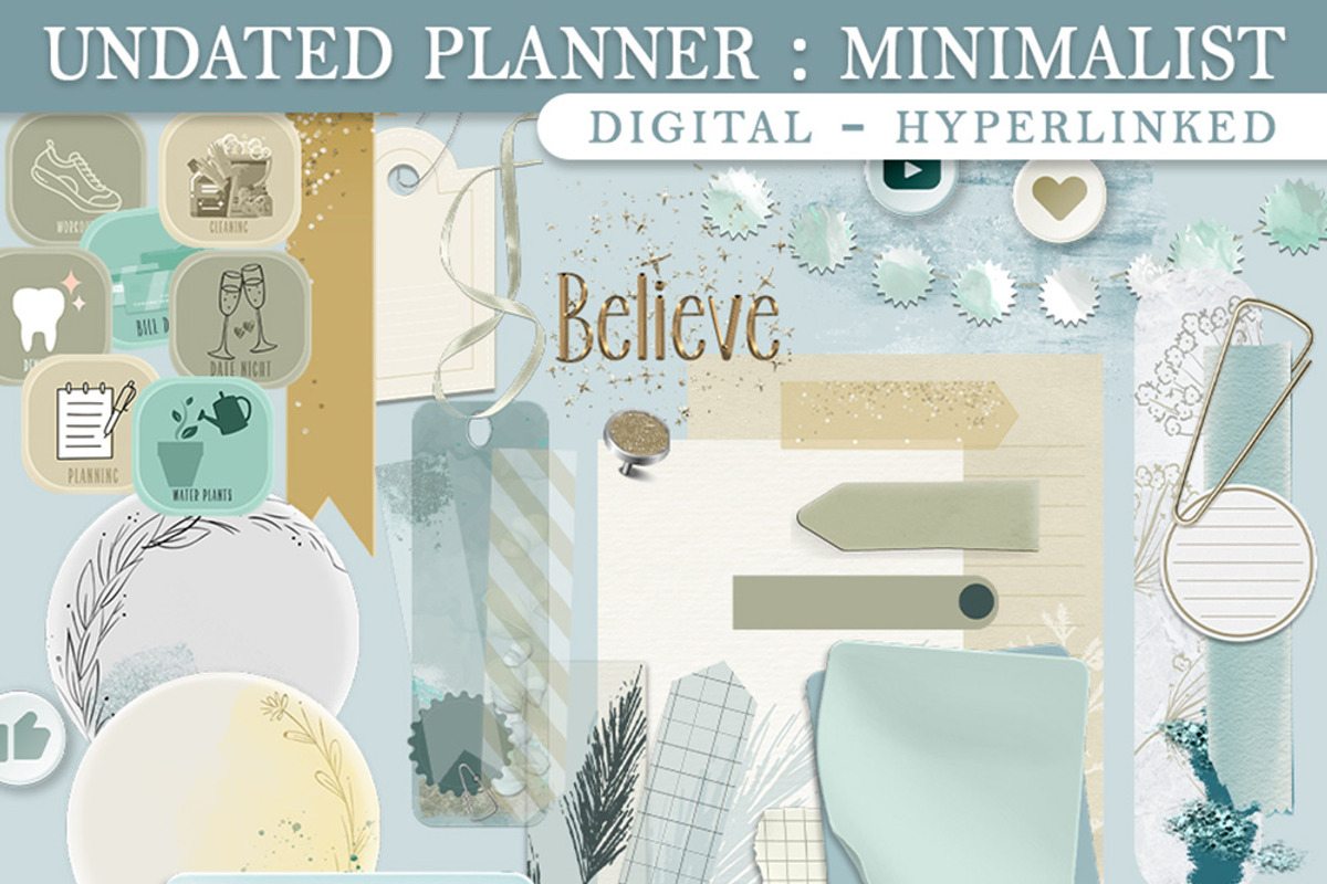 Undated Minimalistic Digital Planner, a Stationery Template by Brenda Avila Designs (Photo 4 of 4)